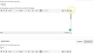 Using Blackboard's Equation Editor