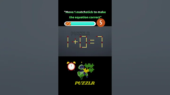 Move 1 matchstick to make the equation 1+0=7 valid  #7