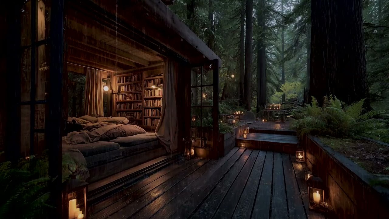 Fall Asleep to Night Rain in the Forest 🌲 Soothing Rain Sounds Rest
