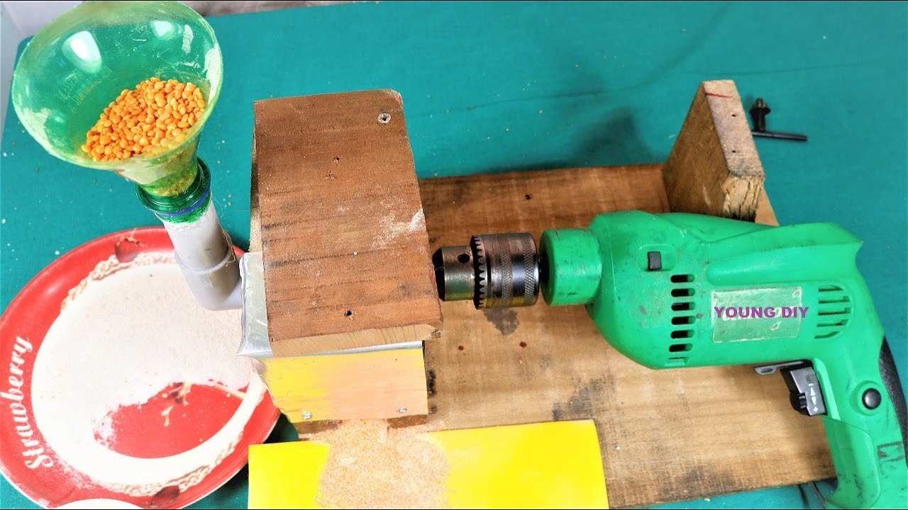 How to Make a Mini Flour mill at Home DIY YouTube