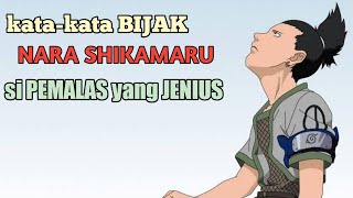 kata-kata bijak NARA SHIKAMARU si PEMALAS yang JENIUS.