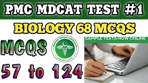 MDCAT PAST PAPER MCQS || PMC MDCAT BIOLOGY QUESTION || PMC MDCAT TEST 2021 || MDACT 2022 PREPARATION
