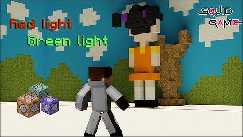 ⛏️ Minecraft  How to make a Squid Game Red light Green light ⭕🟥🔺