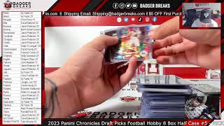 2023 Panini Chronicles Draft Picks Football Hobby 8 Box Half Case #5 - PICK YOUR PRICE PER