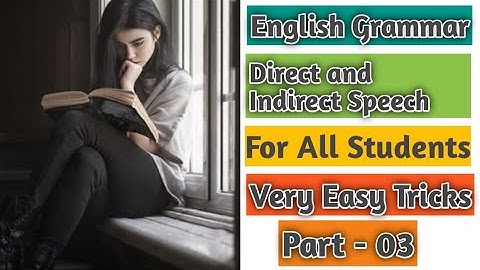 Direct and Indirect Speech(Part-03)