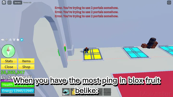 Error. You're trying to use 2 portals somehow.