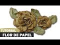 Como fazer flor de papel amassadinha (livro de memórias) | DIY | Tutorial