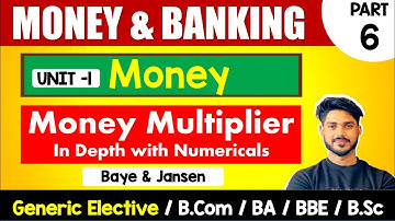 Money Multiplier | High Powered Money | Money & Banking | GE Sem-3, B.com(H), BA, BSc, DU