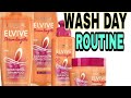 WASH DAY ROUTINE FT. L'OREAL ELVIVE DREAM LENGTHS LINE// WASH TUTORIAL