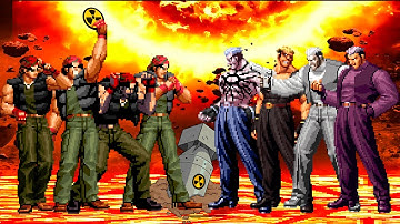 [KOF Mugen] Ralf Jones Team vs Ryuji Yamazaki Team