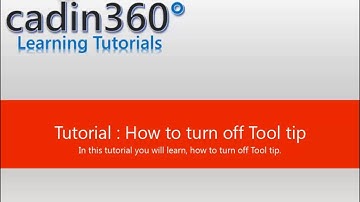 How to turn off Tooltips in AutoCAD
