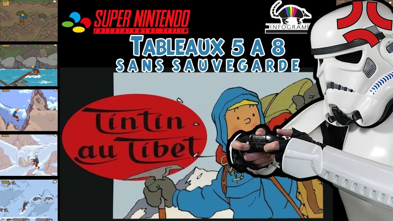 Infogrames Nes Un Stormtrooper contre Tintin au Tibet Super Nintendo (Infogrames ...