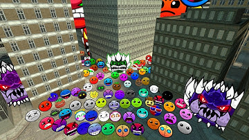 Lobotomy Dash and Geometry Dash Nextbots Family Chase me in Garry