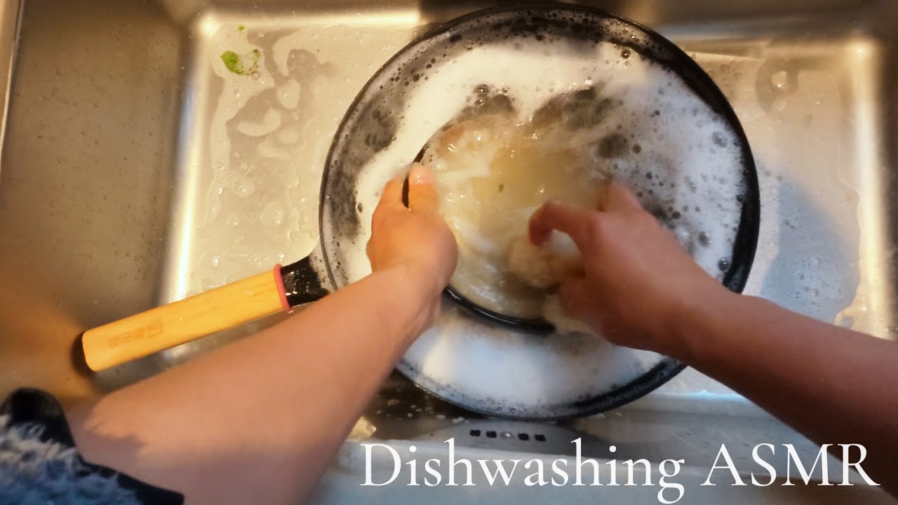 15 Min Dishwashing ASMR | Real Time Kitchen Cleanup (No Talking) 🧼