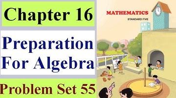 Preparation For Algebra 5th Class Problem set 55