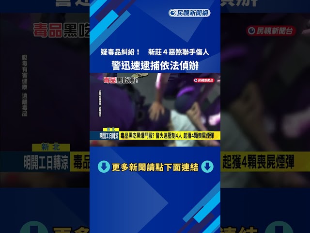 販毒黑吃黑? 21歲男遭4惡煞圍毆 快打部隊秒逮人－民視新聞