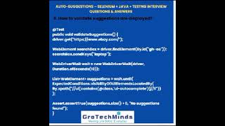 Auto-Suggestions in Selenium 🔥 Top 10 Interview Questions (Java + TestNG)