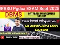 JRRSU PGDCA | DBMS Important Questions | Must Watch for Sure Success