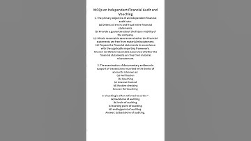 unit 2 accounting & auditing | audit report mcq