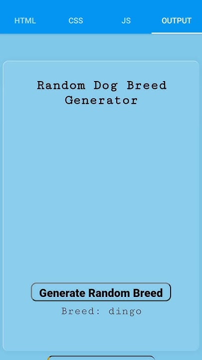Create an Random Dog generator using Html CSS and JavaScript #shorts 🌸😃 ...