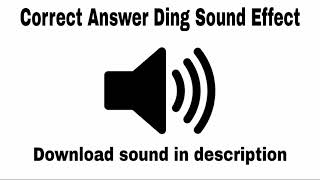Correct Answer Ding Sound Effect
