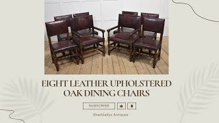 Set of Eight Oak Dining Chairs | #homedecor #antiquefurniture #shortsfeed #furniture #interior