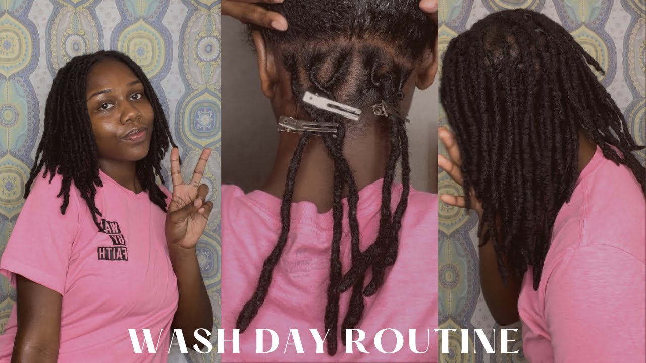 Loc Wash Day Routine | Retwist + Style - YouTube