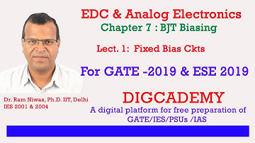 Analog Electronics Chap 7 BJT  Biasing L1 Fixed Bias Circuits of BJT