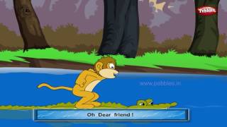 Monkey and Crocodile | Panchatantra English Stories | Stories For Kids | Stories For Children HD