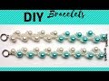 2 colors DIY elegant bracelets. Beaded bracelet tutorial-Beginners project