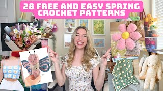 28 Free and Easy Spring Crochet Patterns