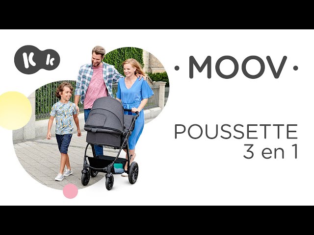 Kinderkraft MOOV Poussette 3 en 1, Poussette Canne, Trio