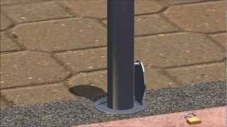 Installing Removable Bollards with Embedded Receivers and Lids