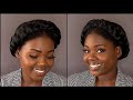 How To Halo Braid || How to halo braid on  natural hair using eco styling gel and braiding hair