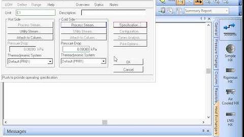 PRO/II Unit Operations – Simple Heat Exchanger Part 1