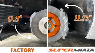 This Kit Will Make Your Miata Stop Like a Racecar! | Supermiata Boxmount 11.75 Big Brake Kit Install