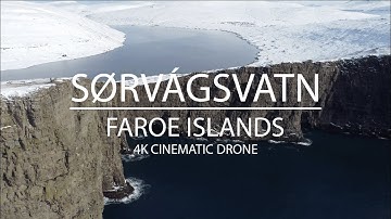 Faroe Islands: Sørvágsvatn - 4K cinematic winter drone