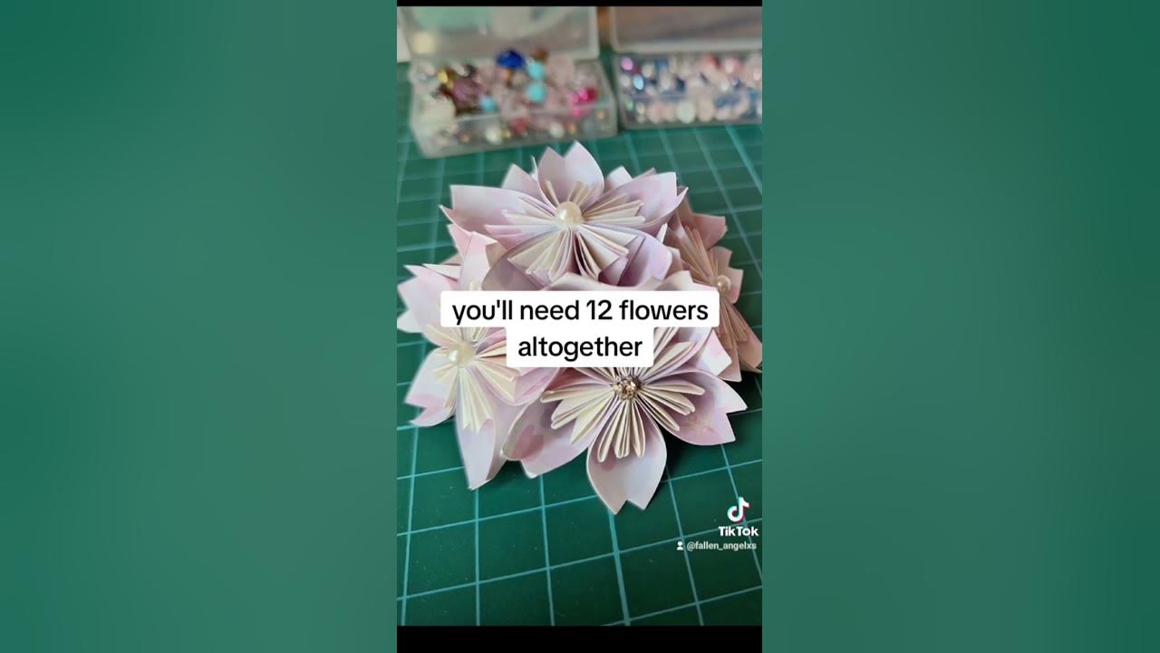 Here's how I made this diy cherry blossom keychain! #papercraft #diy # ...