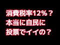 消費税12％？衆院選はどこに票をいれるべきか？