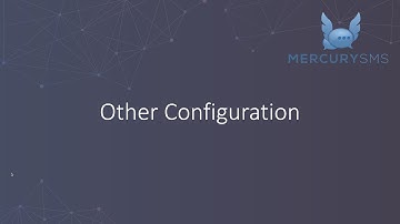 Mercury SMS: Configuration Settings
