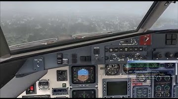 FSX J41 Landing in fog in Hawai