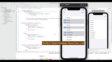SwiftUI Delete Multiple Rows from List
