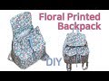 DIY Floral printed backpack/Backpack tutorial / 백팩 만들기/Tutorial de mochila