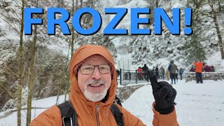 Frozen! | Winter Waterfalls in the Gorge | #frozen #columbiarivergorge