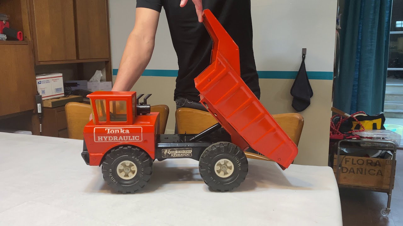 1979 Tonka Hydraulic Dump Truck Rare Orange Hydraulic Function YouTube