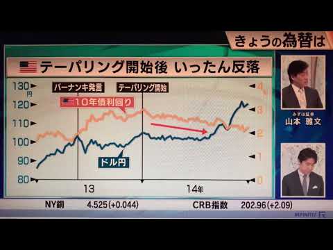 前回のテーパーリングの時の動向は