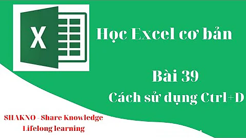 Bài 39: Cách sử dụng Ctrl - D trong excel /SHAKNO Share Knowledge