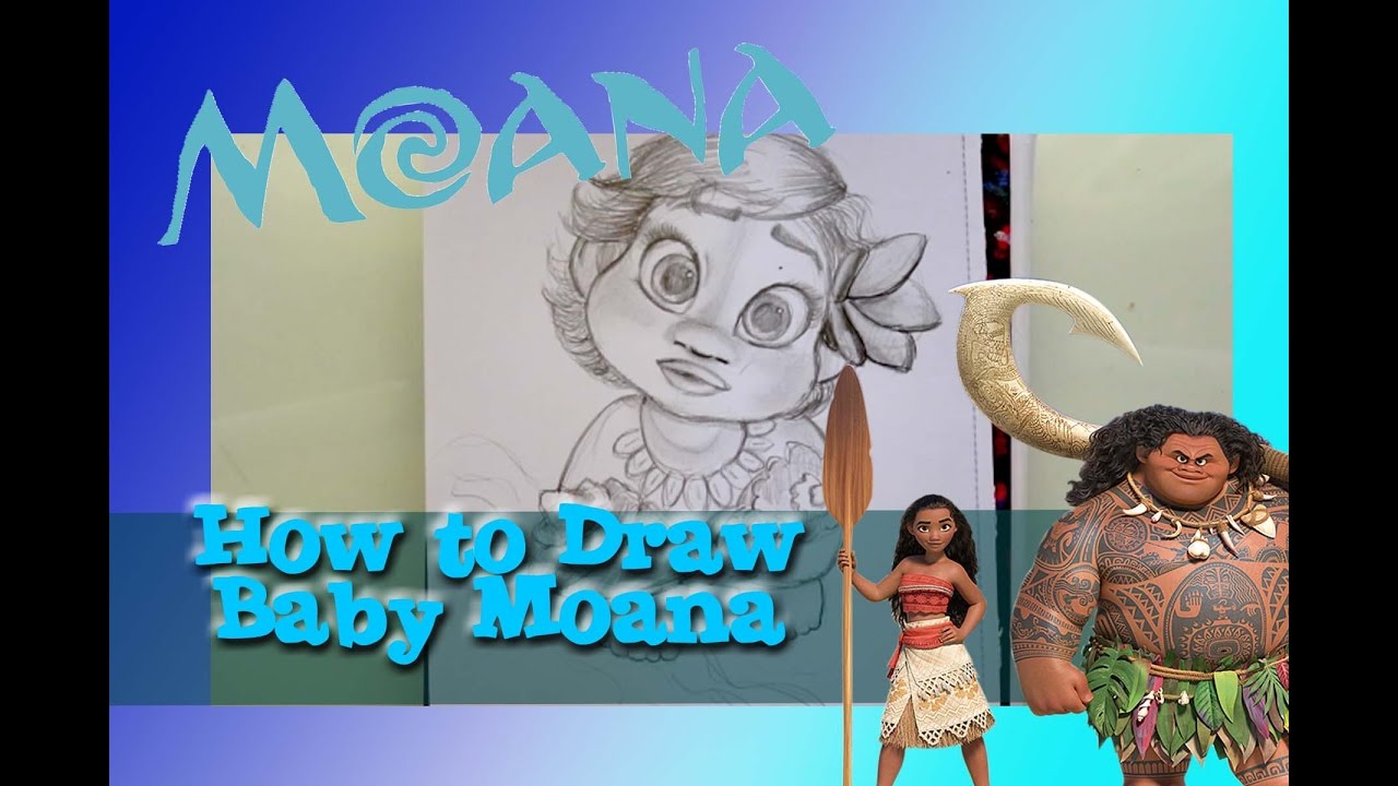 Disney Baby Moana Drawing Tutorial Youtube Induced Info