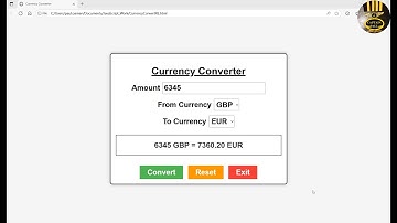 How to Create a Currency Converter with JavaScript using HTML, and CSS