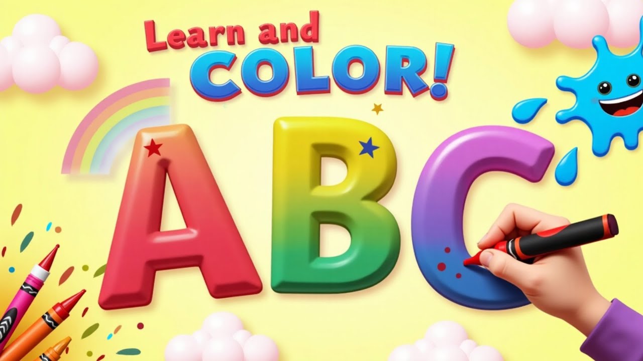 🎨 Learn & Color ABCs! Fun Alphabet Coloring for Kids 🌈 - YouTube